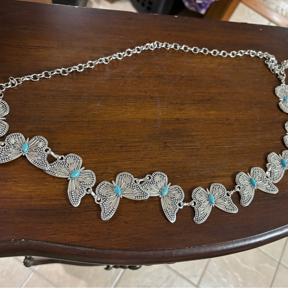 Silver and Butterfly 🦋 Necklace